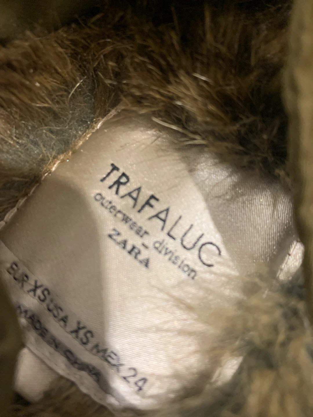 TRAFALUC by Zara Women's Olive Green Parka Jacket - XS - photo 2