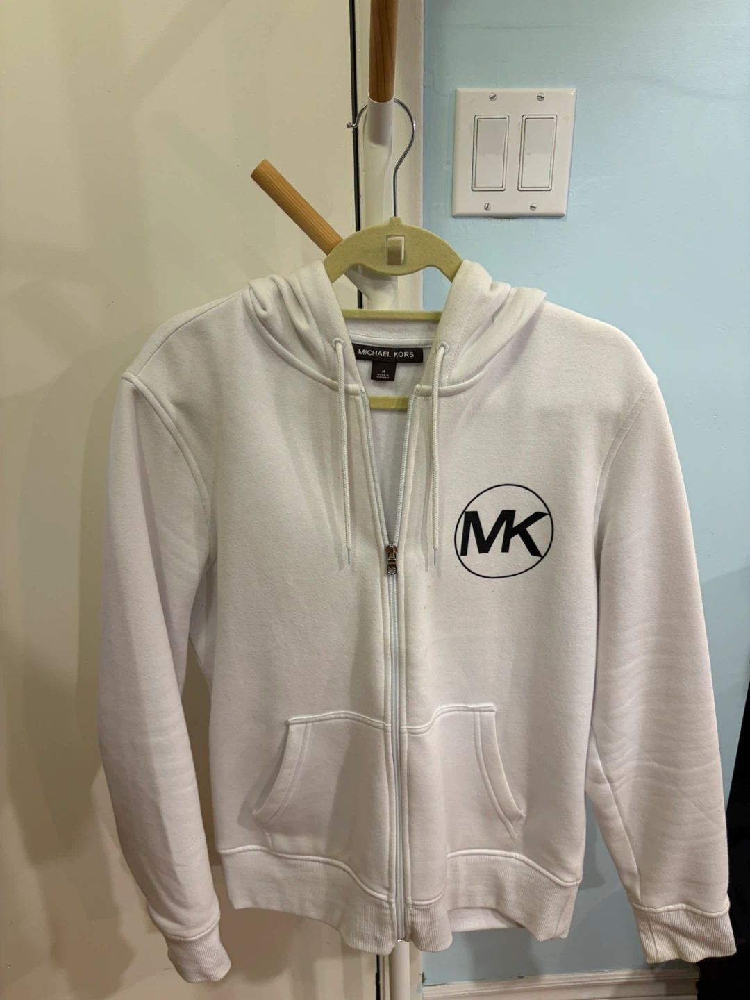 Michael Kors Zip-Up Hoodie (White)