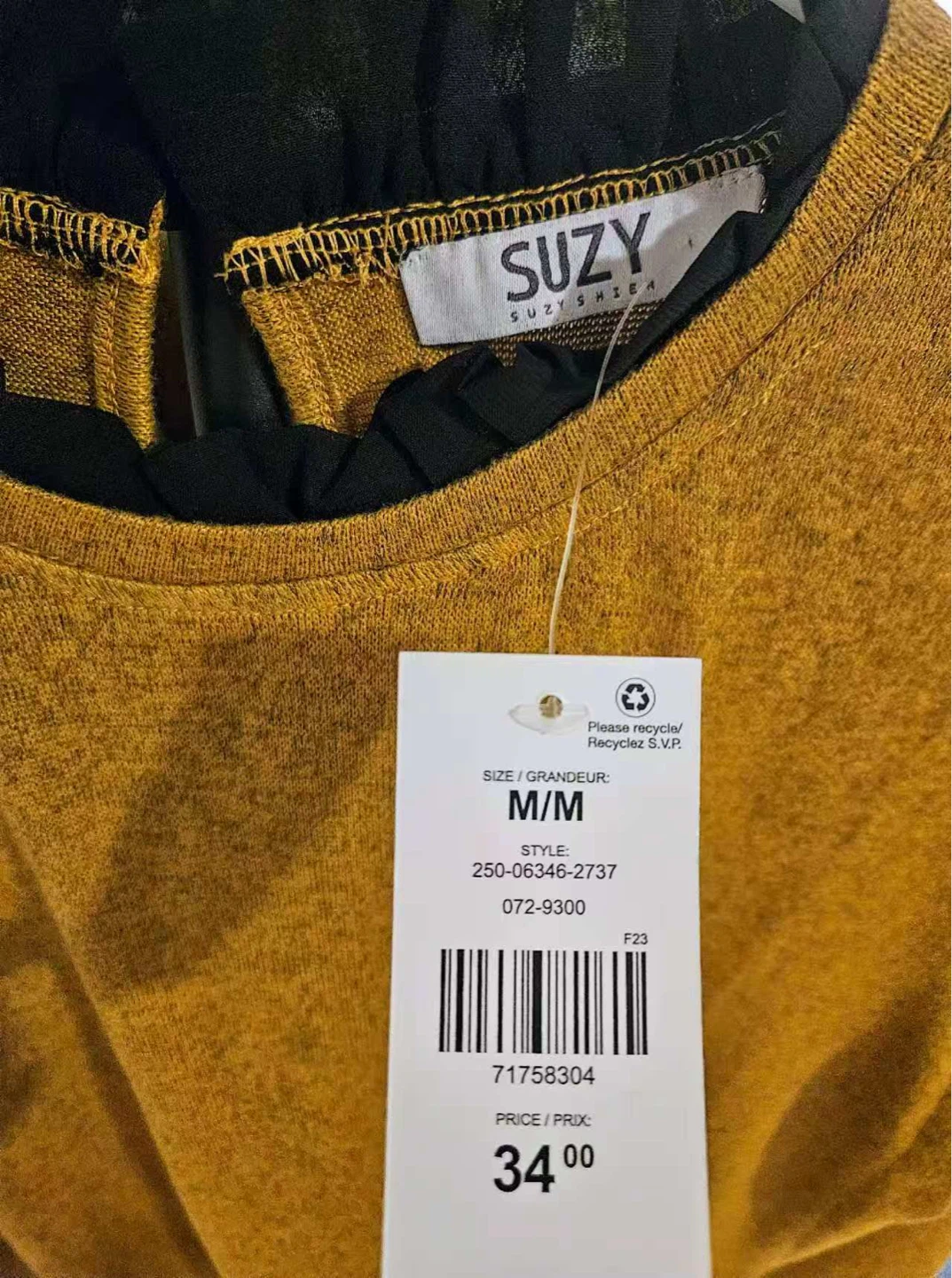 SUZY Women's Mustard Knit Top - NEED TO SELL EVERYTHING - photo 2