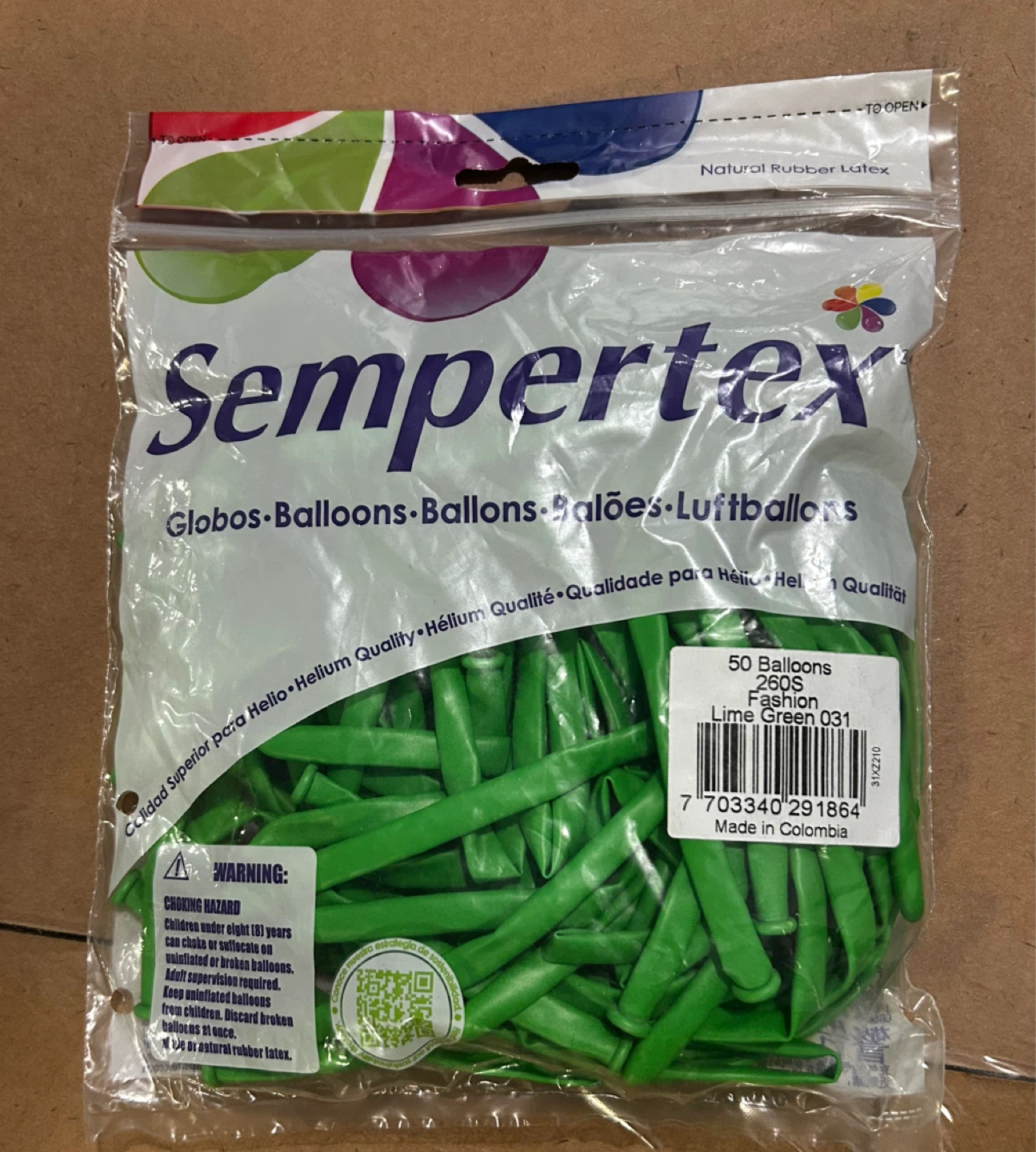Sempertex Fashion Balloons - Lime Green S260