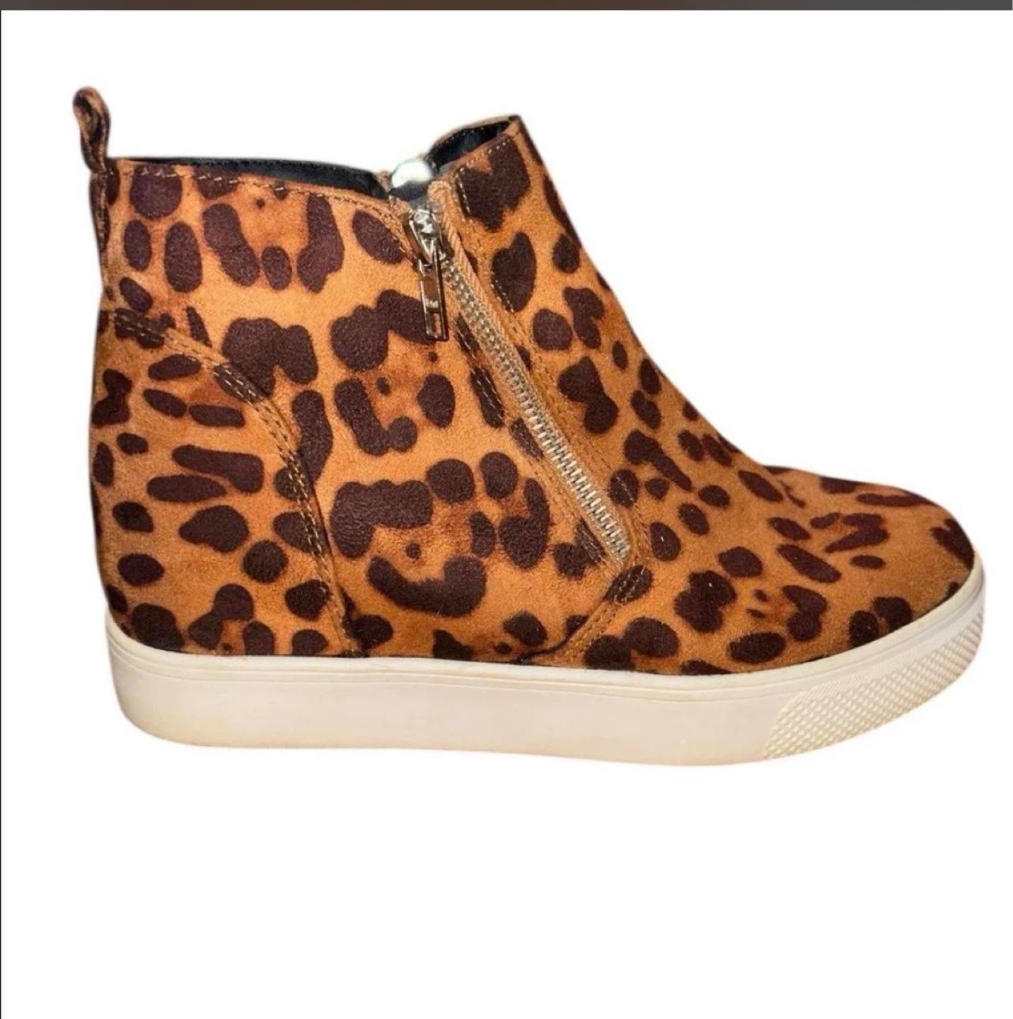 Retro Leopard Wedge Sneakers Women’s Sneakers 7.5 - photo 4