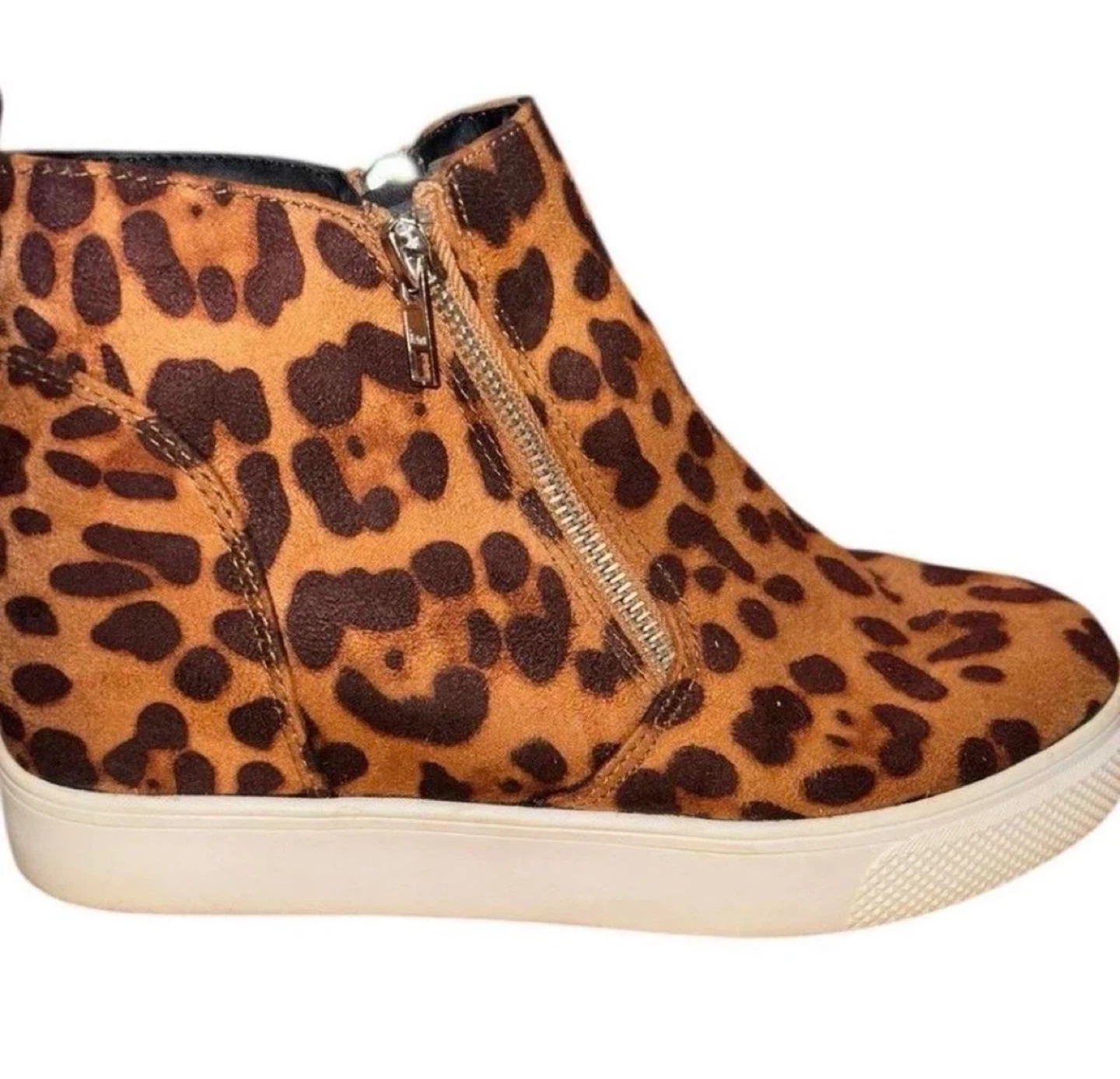 Retro Leopard Wedge Sneakers Women’s Sneakers 7.5 - photo 2