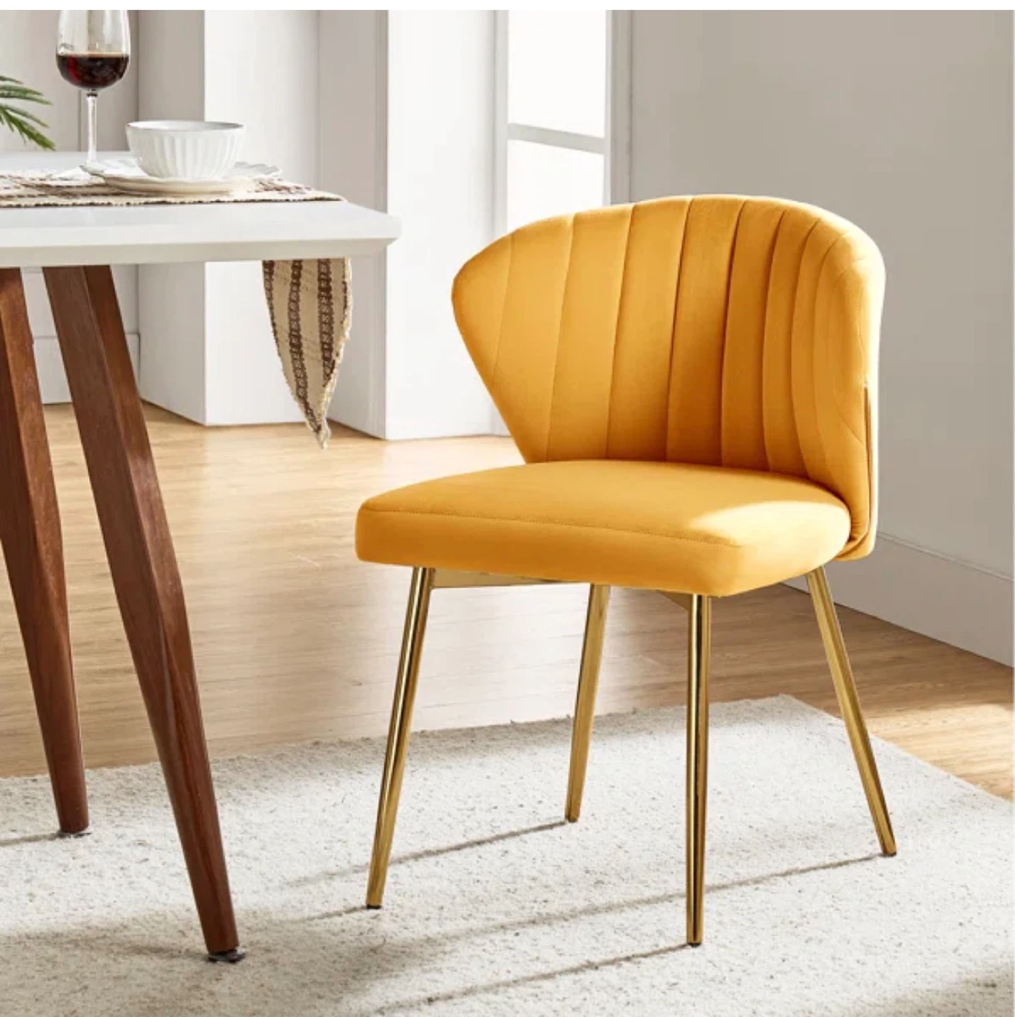 Yellow Accent Chair - photo 3