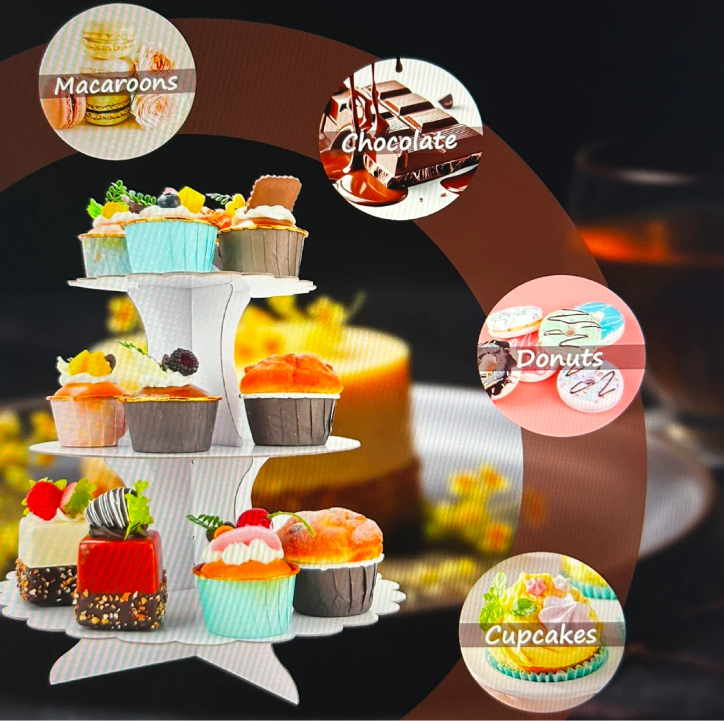 2 PCS - 3 Tier Cupcake Stand - photo 2