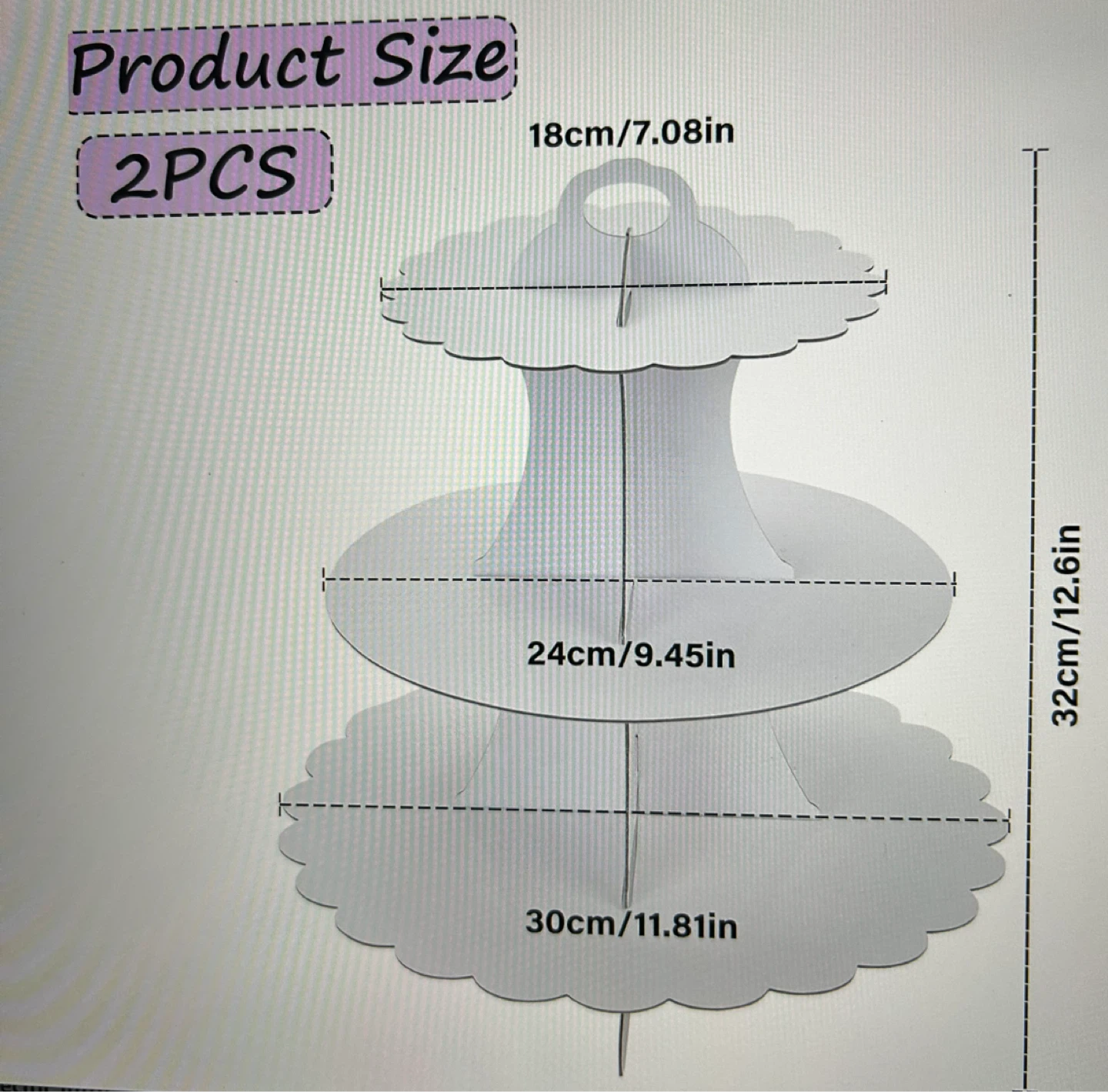 2 PCS - 3 Tier Cupcake Stand - photo 4