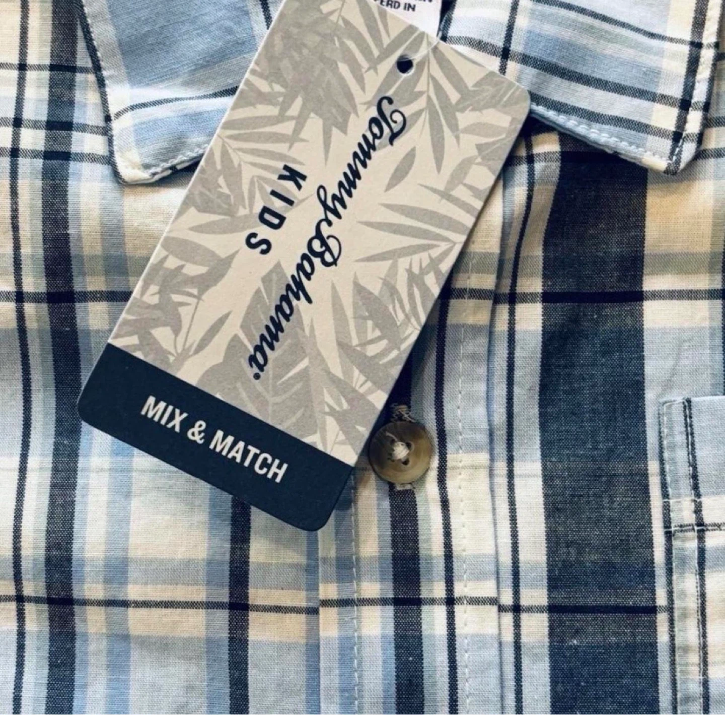 Tommy Bahama Boys Blue Plaid Button Down Shirt - photo 5