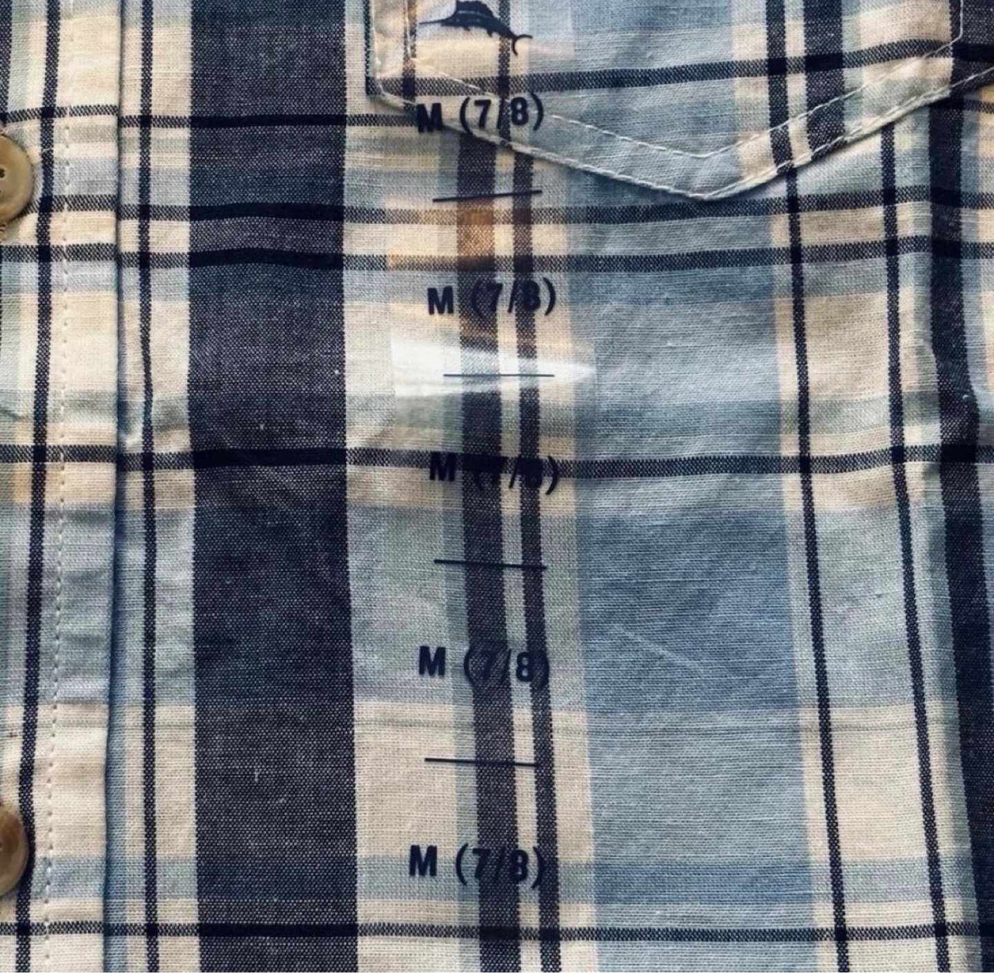 Tommy Bahama Boys Blue Plaid Button Down Shirt - photo 4