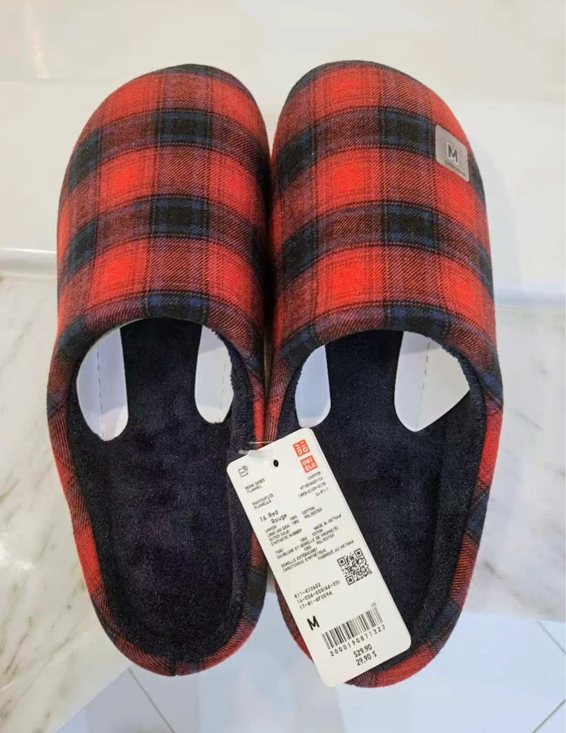 UNIQLO Plaid Slippers - NEED TO SELL EVERYTHING