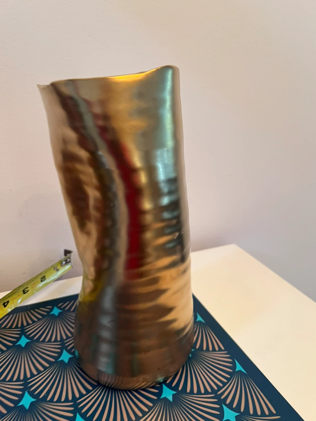 Gold Ceramic Vase - Molted Gold Design - photo 2