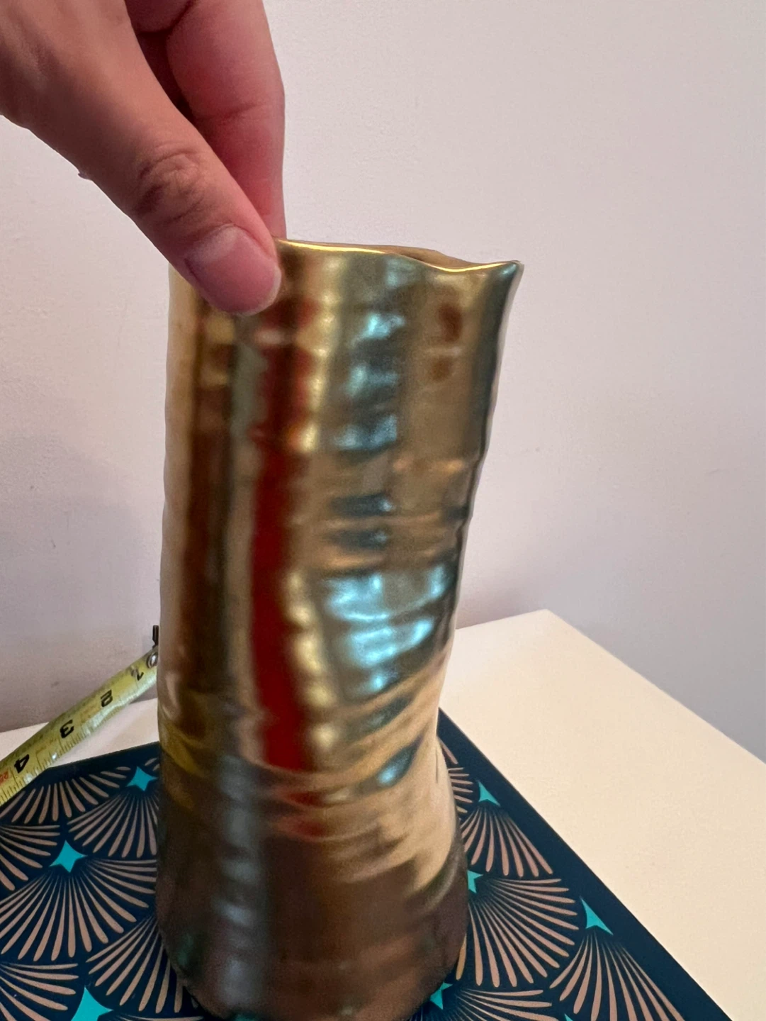 Gold Ceramic Vase - Molted Gold Design - photo 5