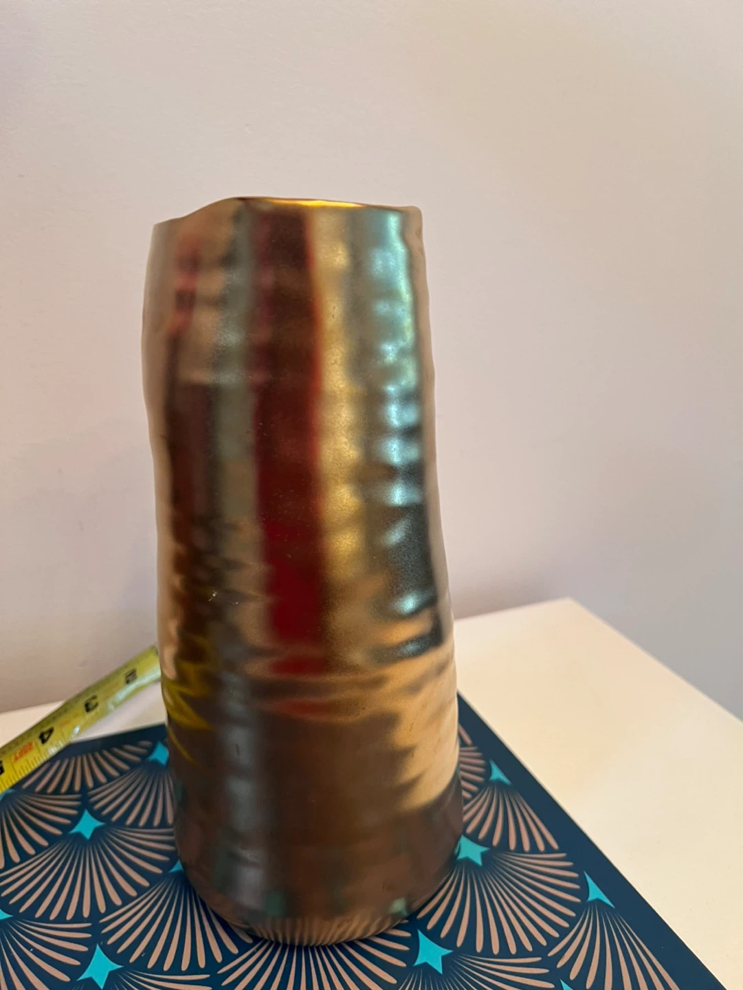 Gold Ceramic Vase - Molted Gold Design - photo 3