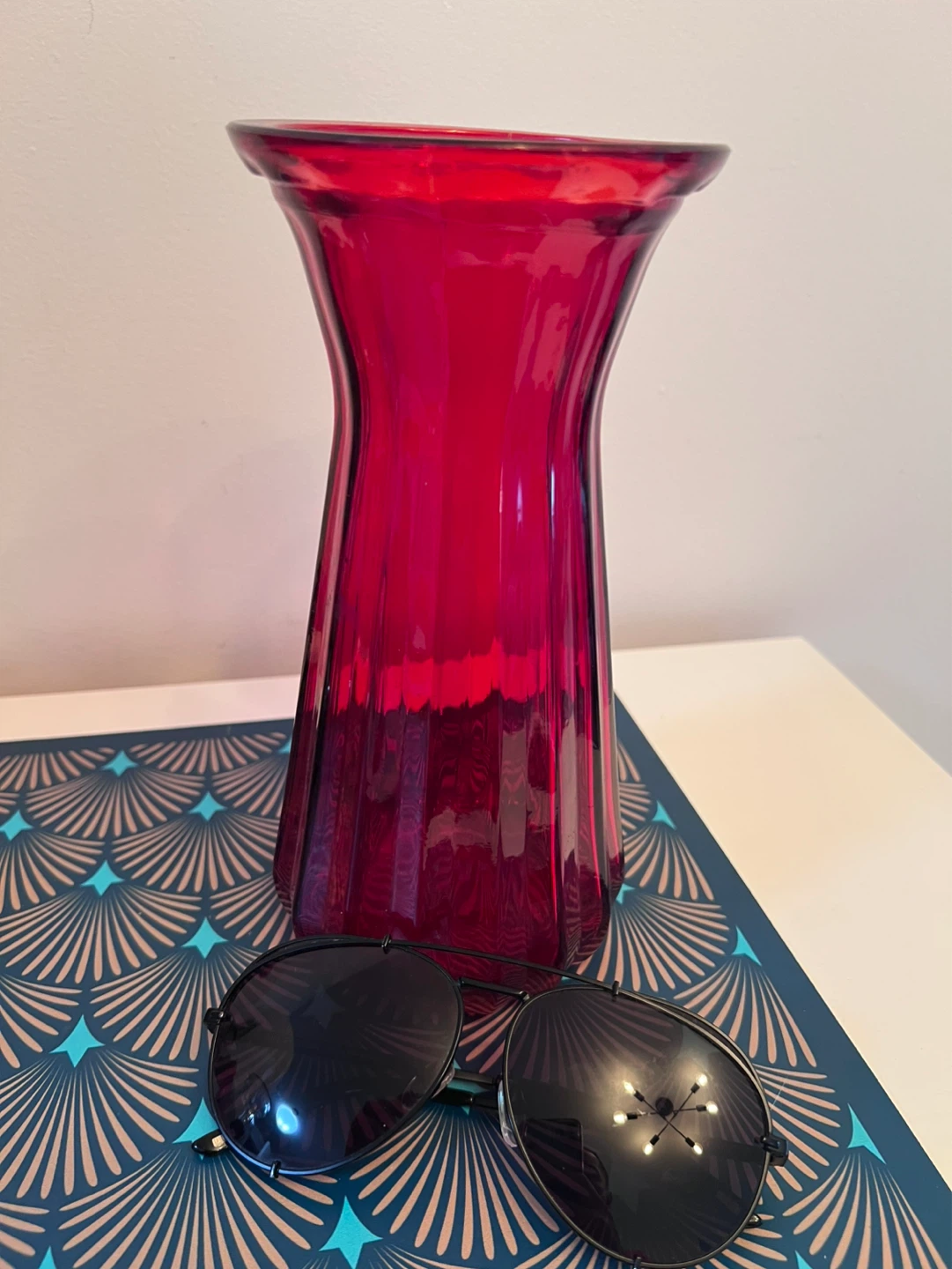 Red Glass Vase