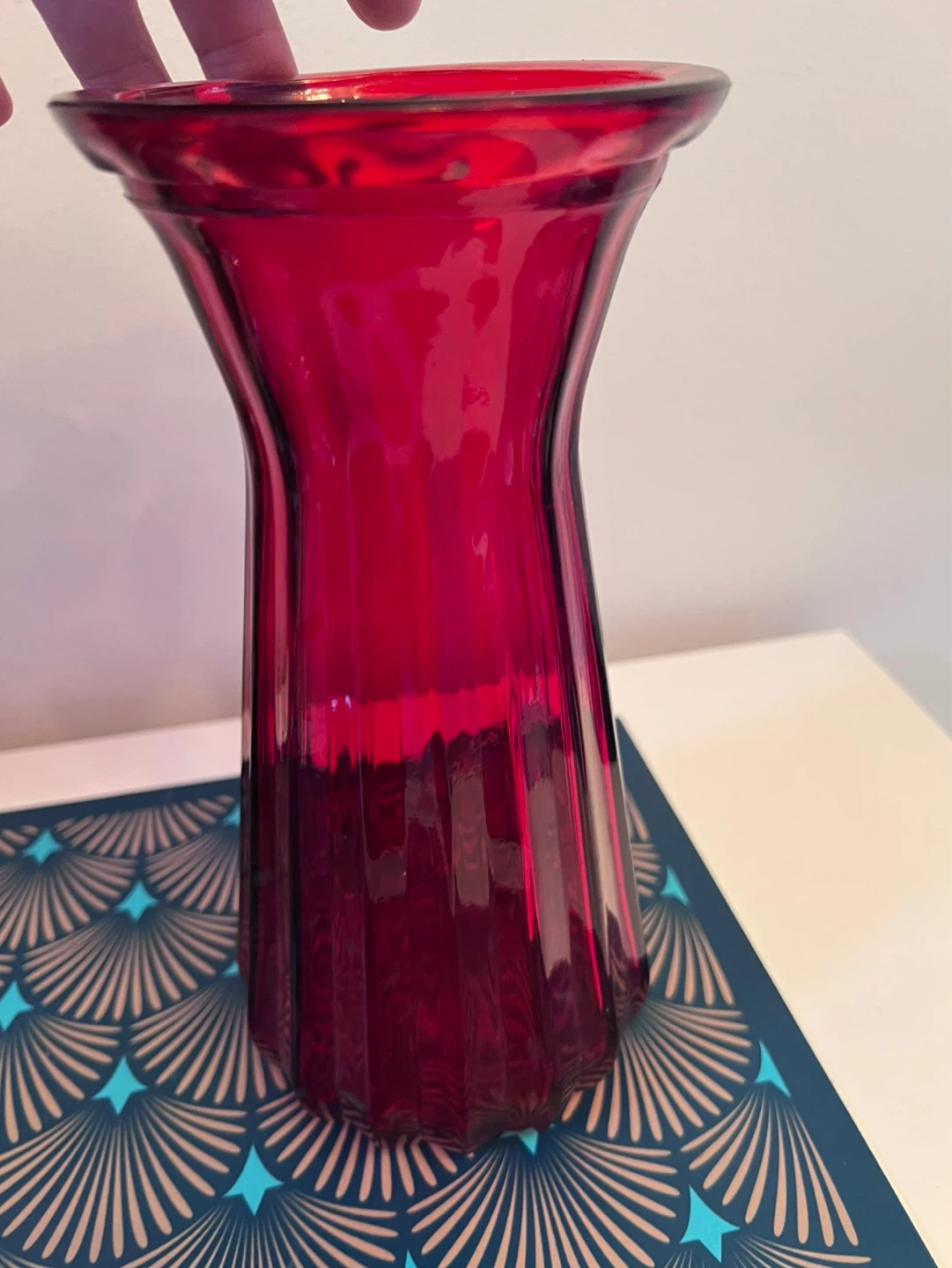 Red Glass Vase - photo 3