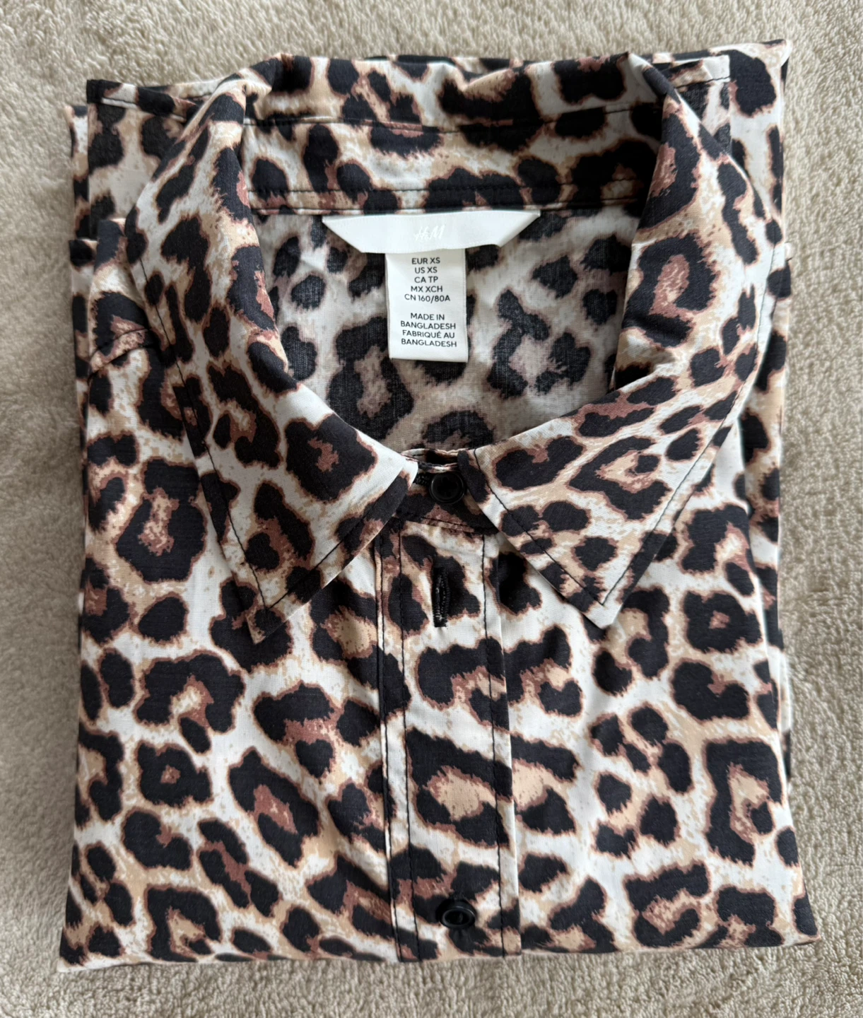 H&M Leopard Print Shirt Dress