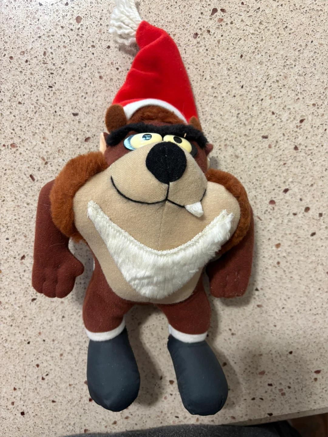 Warner Bros. 1992 Tazmanian Devil Christmas Ornament Plush