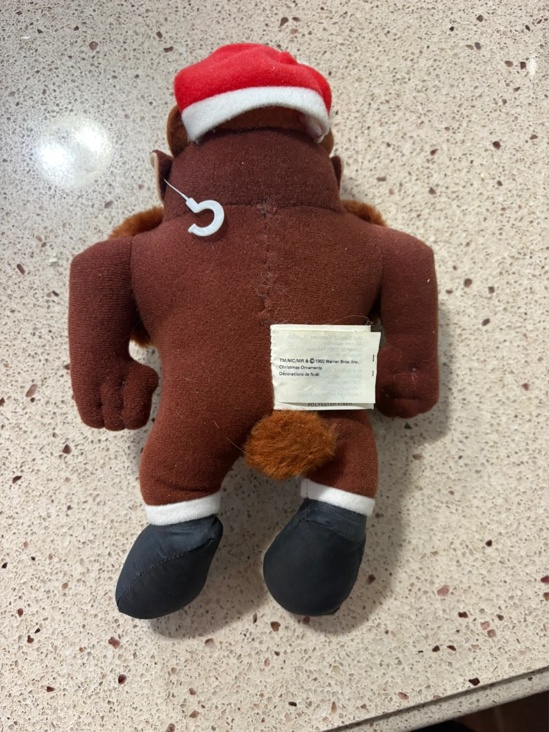 Warner Bros. 1992 Tazmanian Devil Christmas Ornament Plush - photo 2