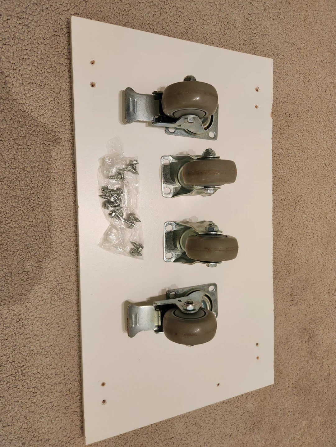 Set of 4 Caster Wheels with Screws