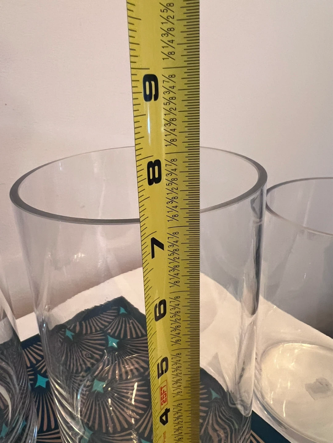 Set of 3 Clear Glass Cylindrical Vases - photo 3