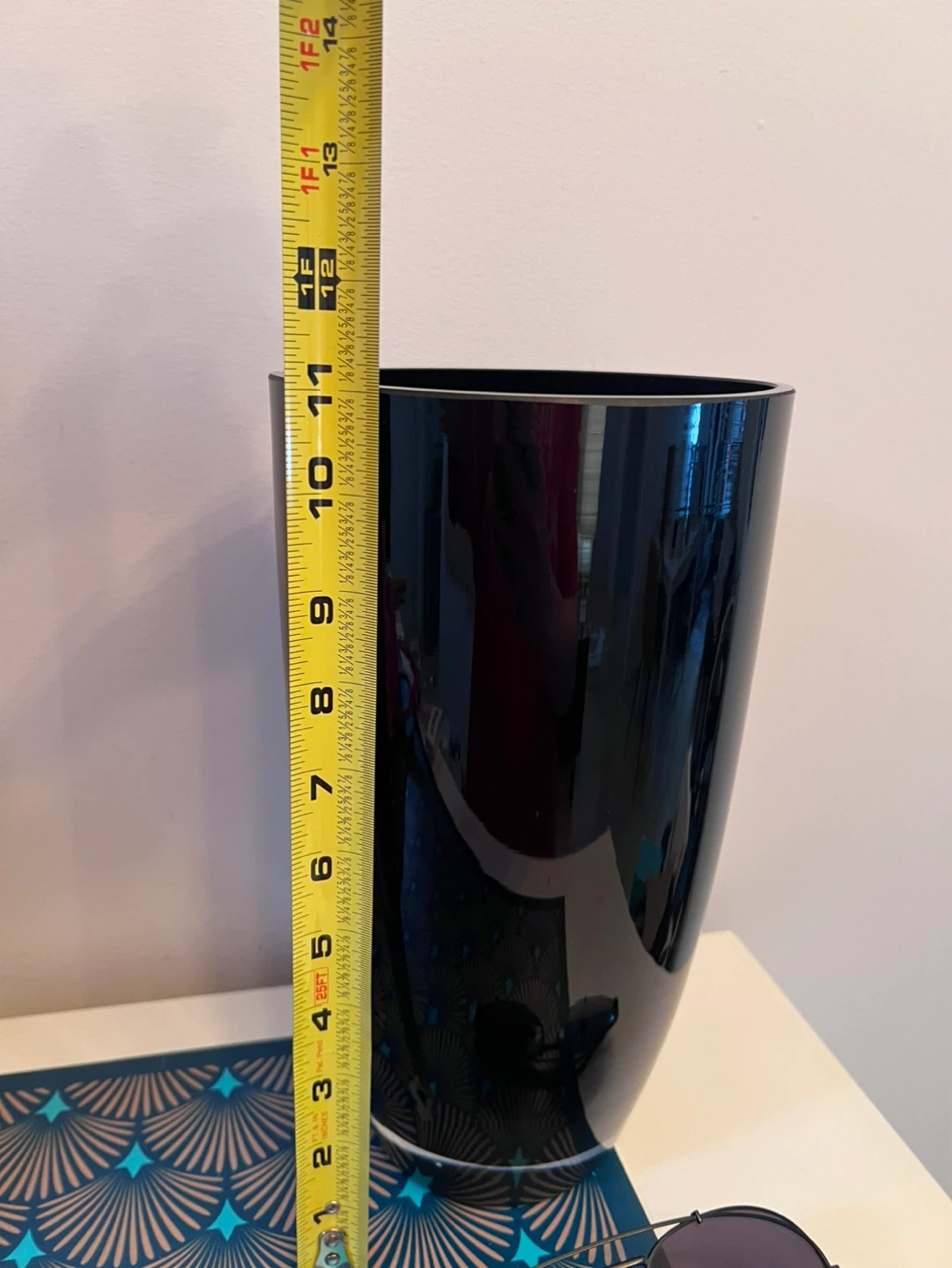 Black Tall Vase - Approximately one 12” - photo 2
