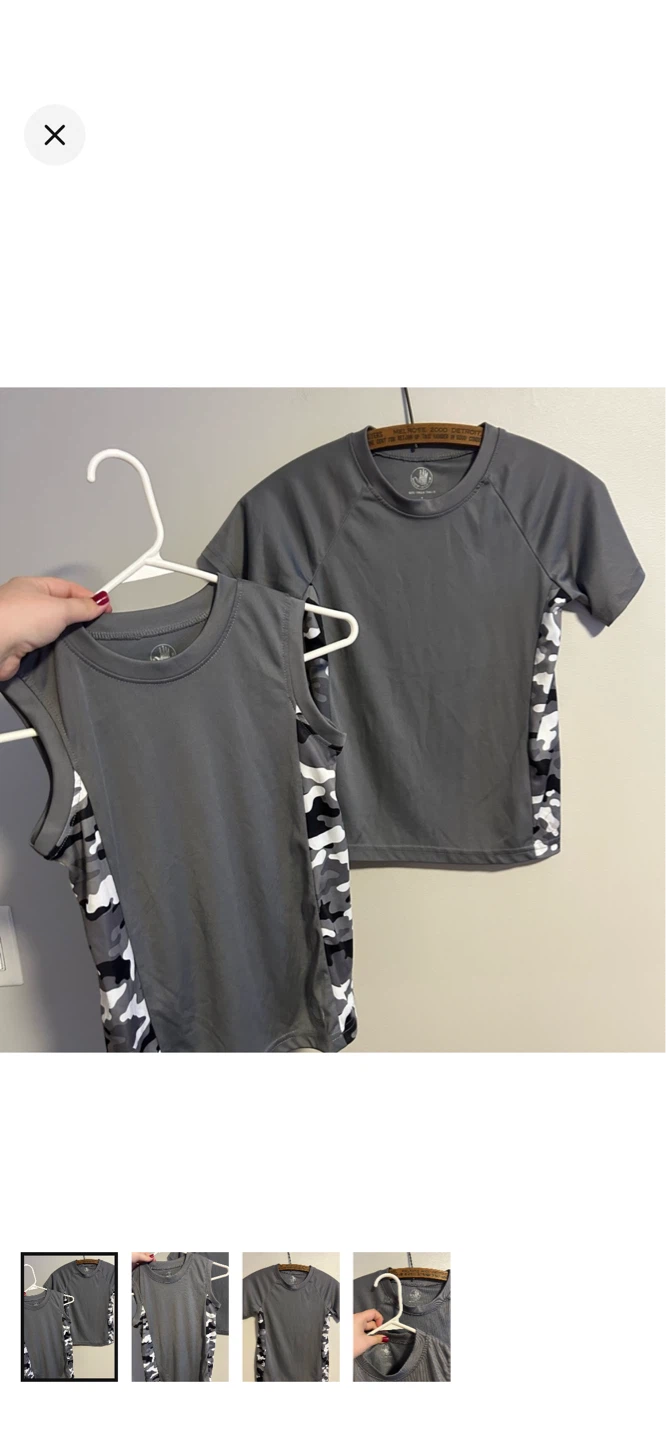 Body Glove Grey Camo Athletic Tops (2-Pack)