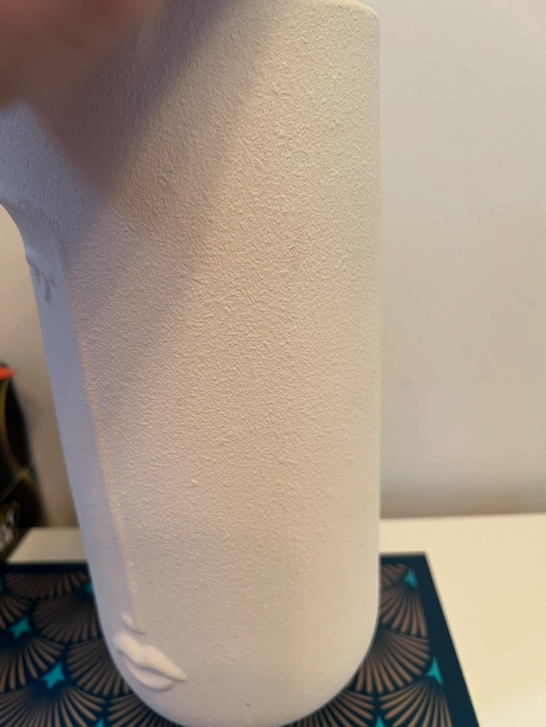 11” Abstract Face Ceramic Vase - photo 2