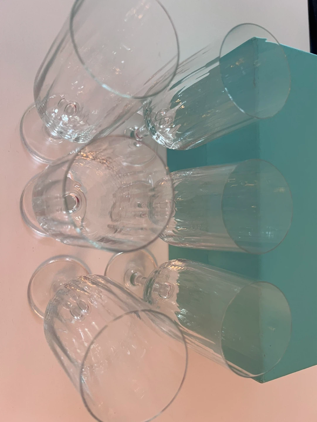 Set of 6 Clear Glass Fluted Champagne Flutes - photo 3
