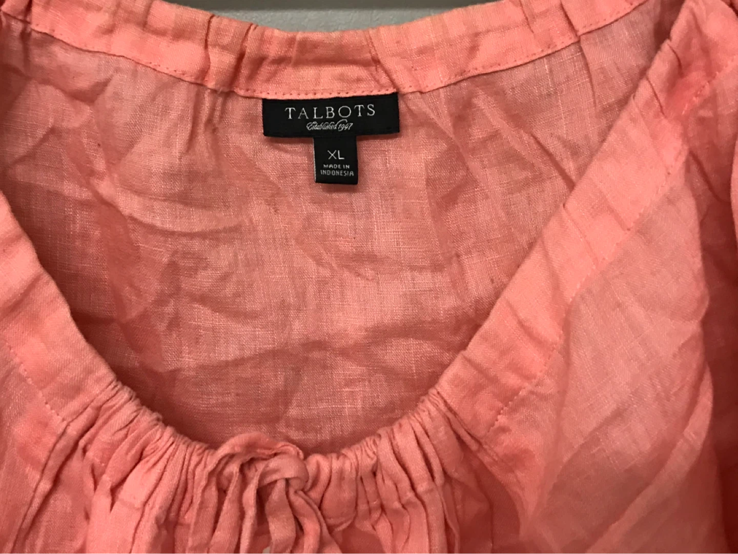Talbots linen embroidered blouse - photo 4