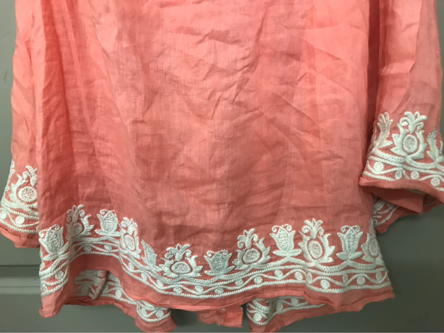 Talbots linen embroidered blouse - photo 3