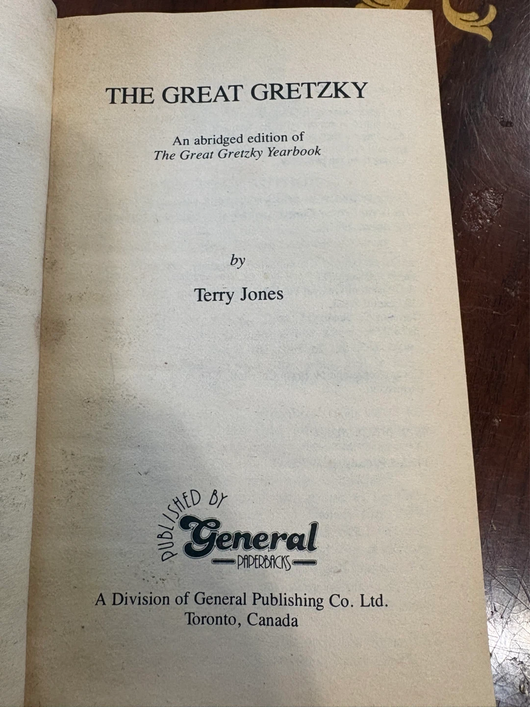 The Great Gretzky Paperback Book by Terry Jones - photo 3