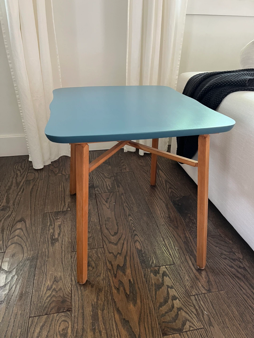 Blue Modern (MCM) End Table - photo 4