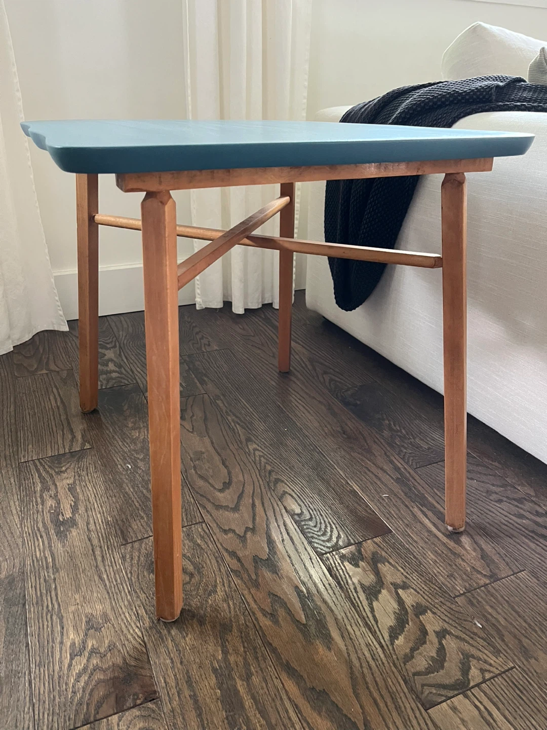 Blue Modern (MCM) End Table - photo 3