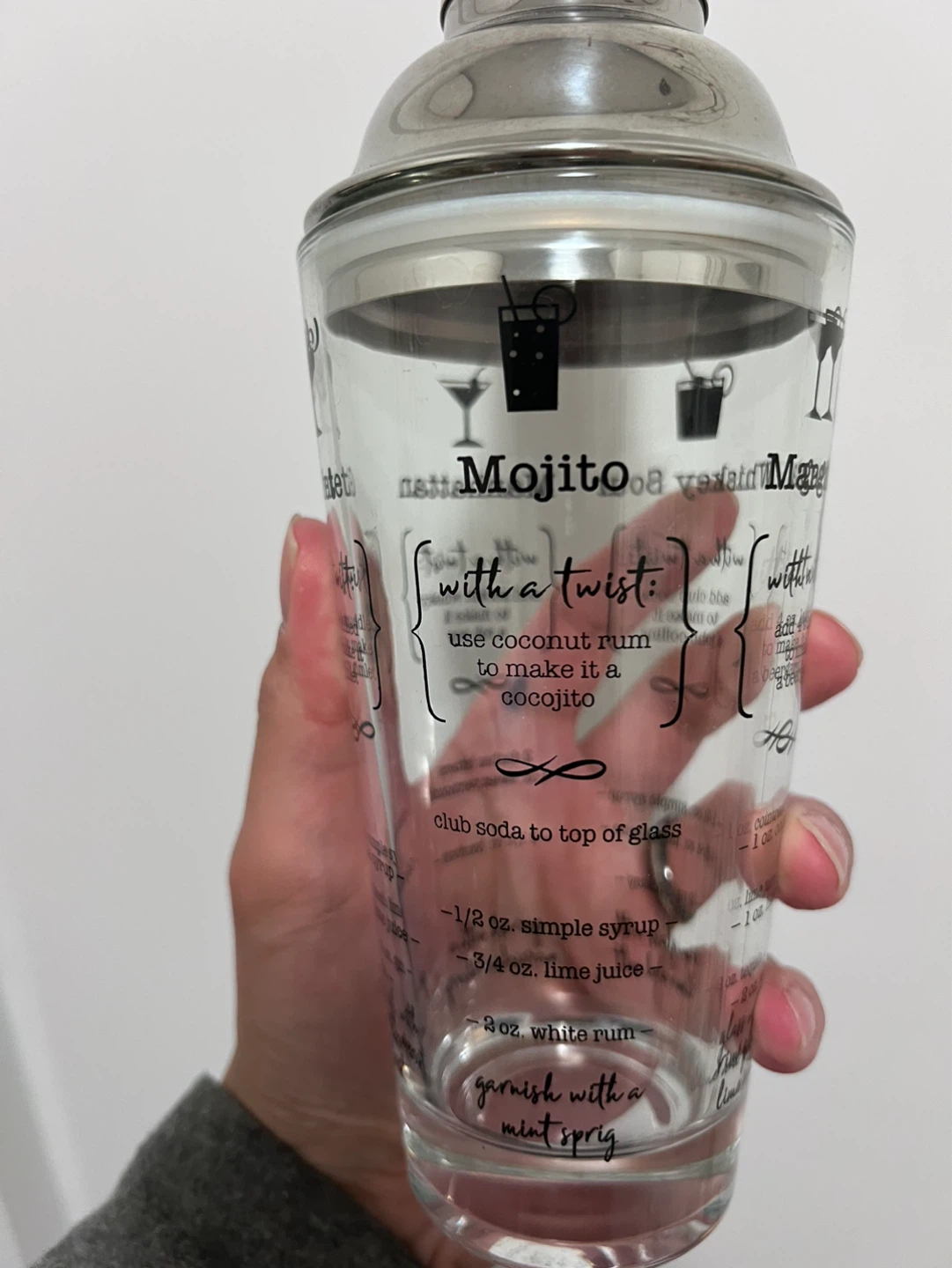 Cocktail Shaker with Drink Recipes - photo 2