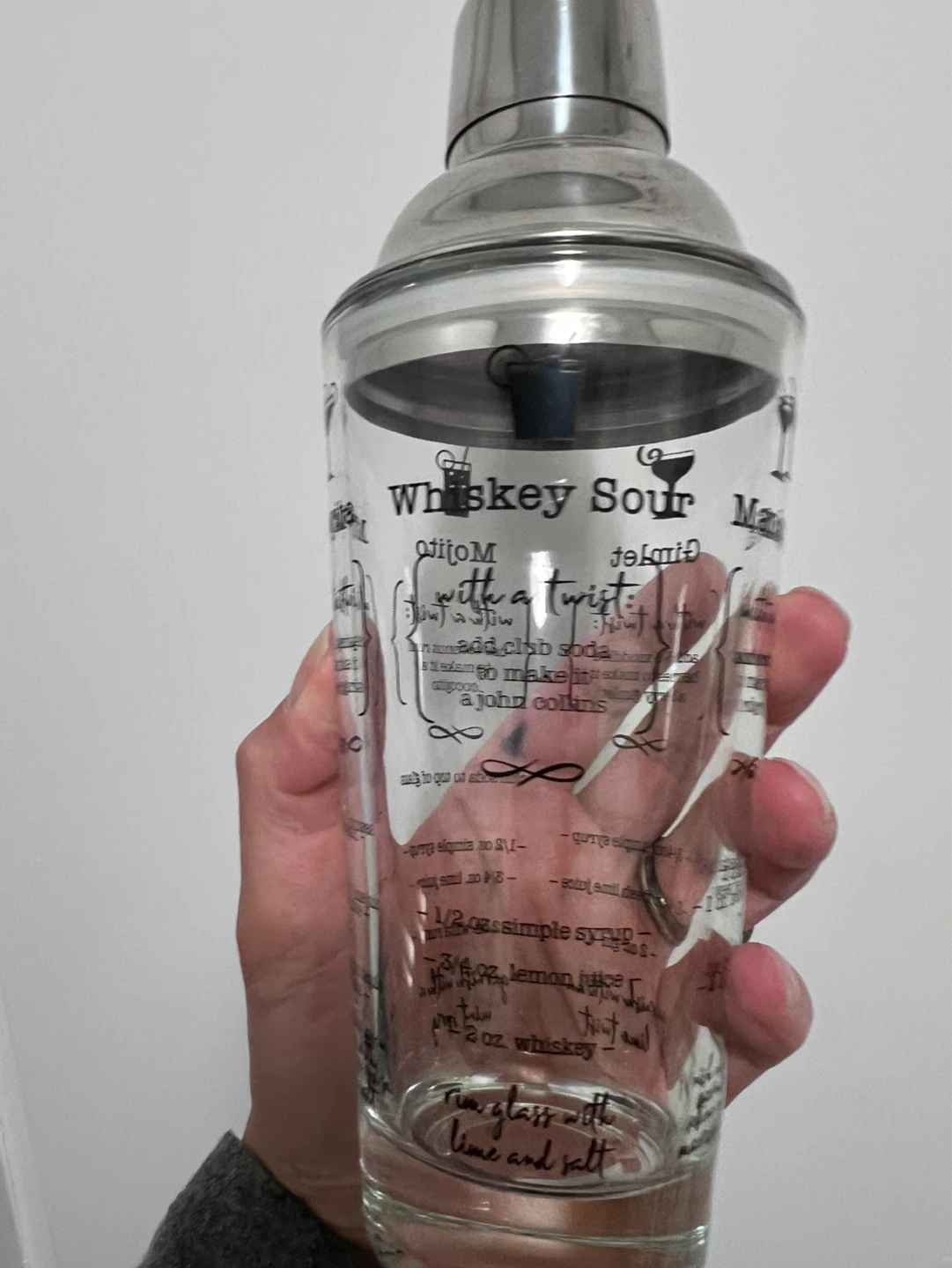 Cocktail Shaker with Drink Recipes - photo 4