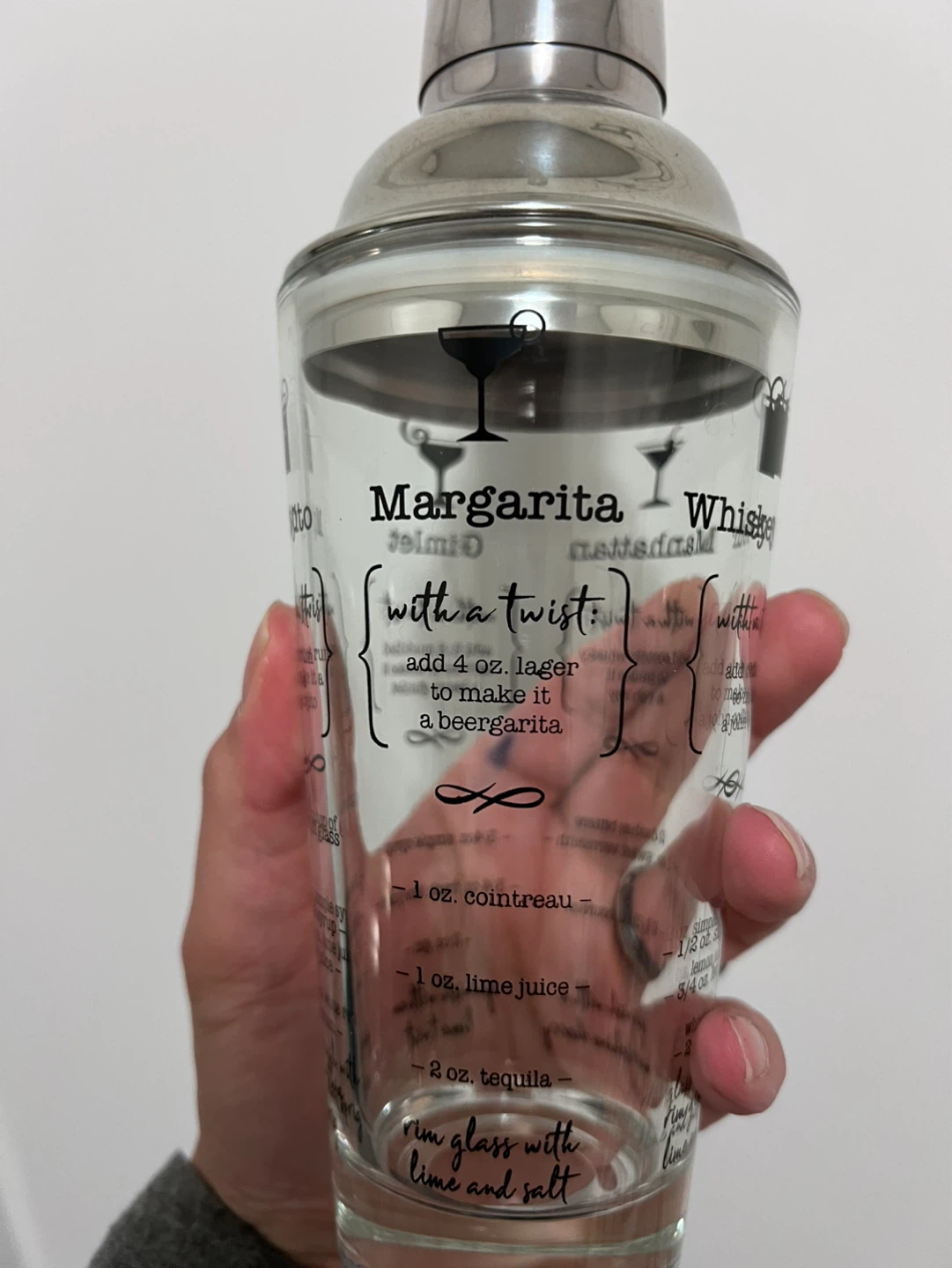 Cocktail Shaker with Drink Recipes - photo 3