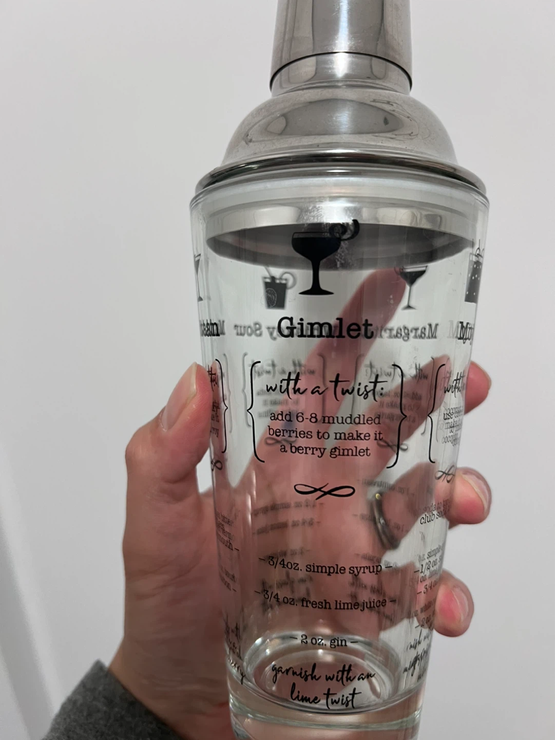 Cocktail Shaker with Drink Recipes - photo 5