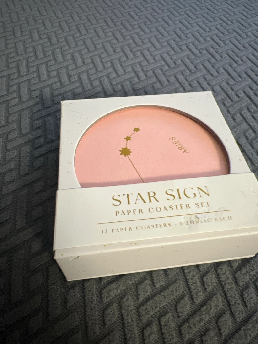 Star Sign Paper Coaster Set - 12 Zodiac Coasters