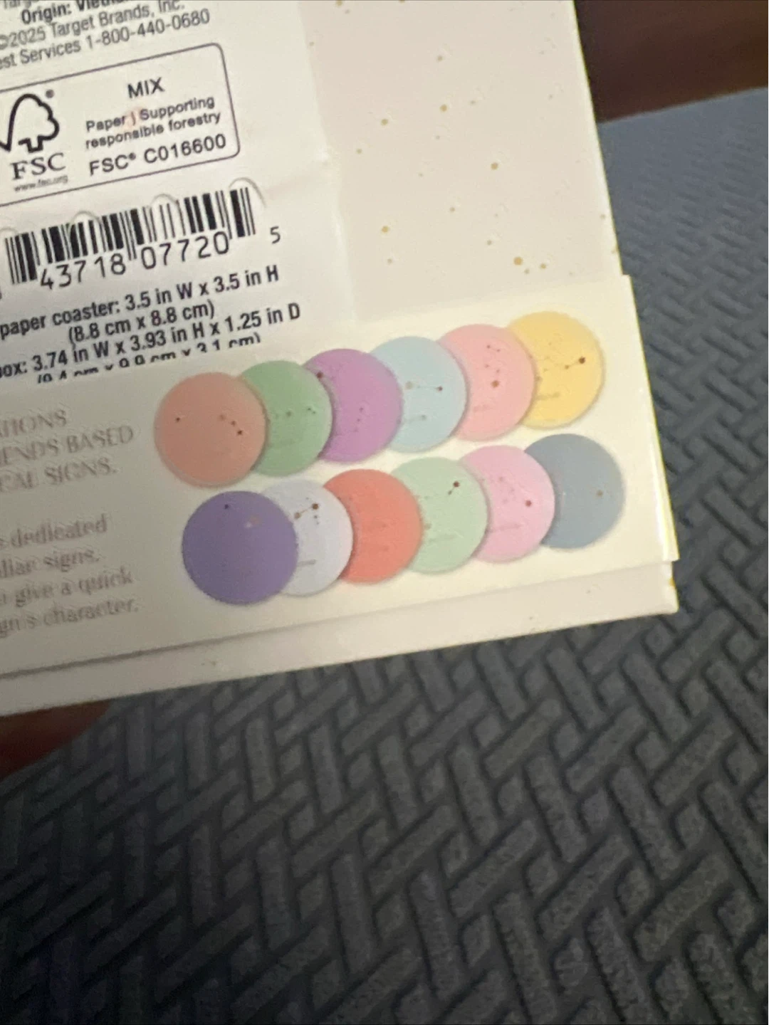 Star Sign Paper Coaster Set - 12 Zodiac Coasters - photo 2