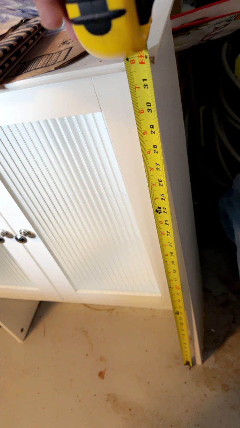 White Storage Cabinet with Fluted Glass Doors - photo 4