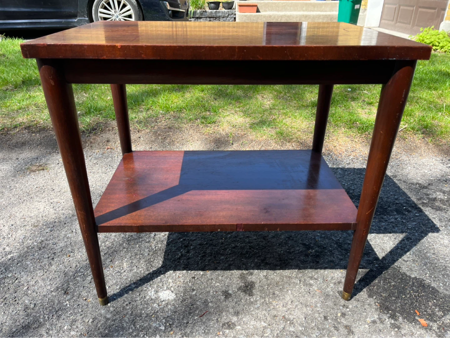 MCM End Table with Shelf