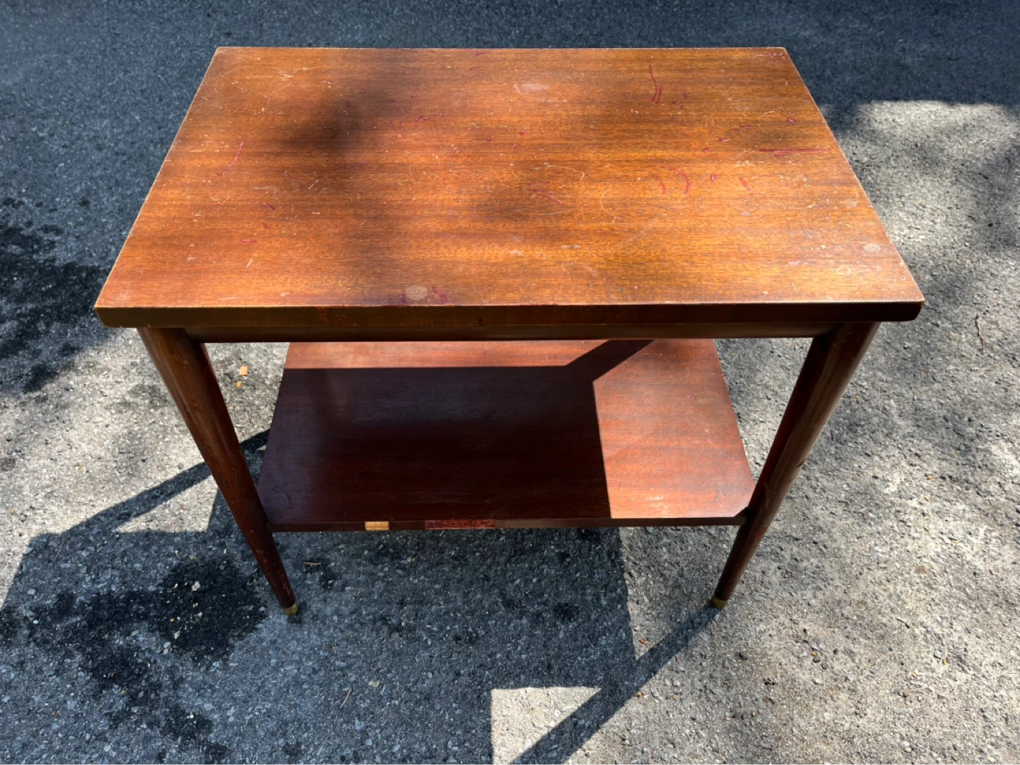 MCM End Table with Shelf - photo 3