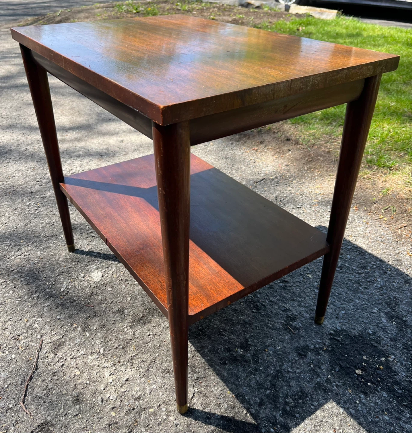 MCM End Table with Shelf - photo 2