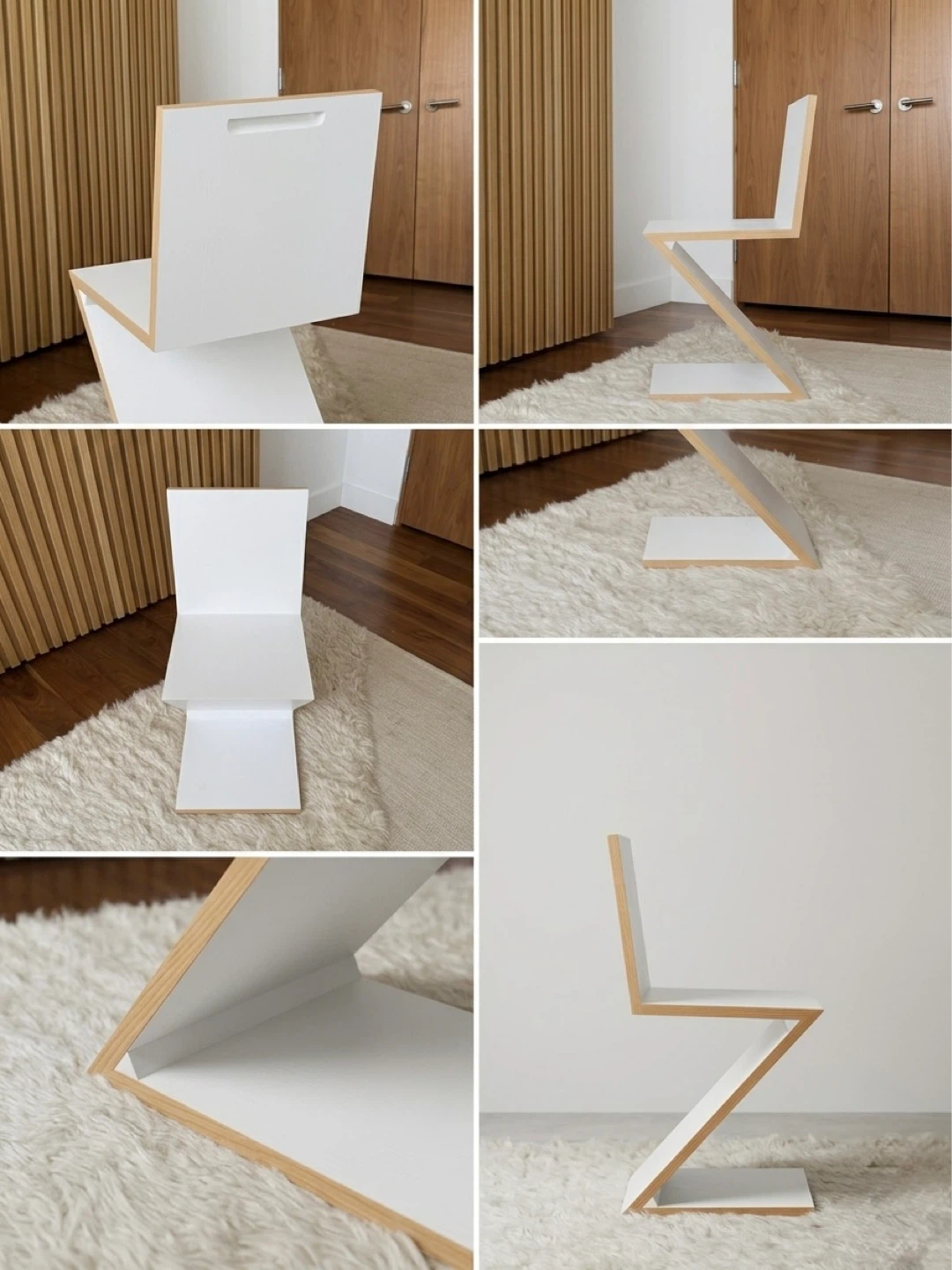 Authentic Cassina Zig Zag Chair by Gerrit Thomas Rietveld