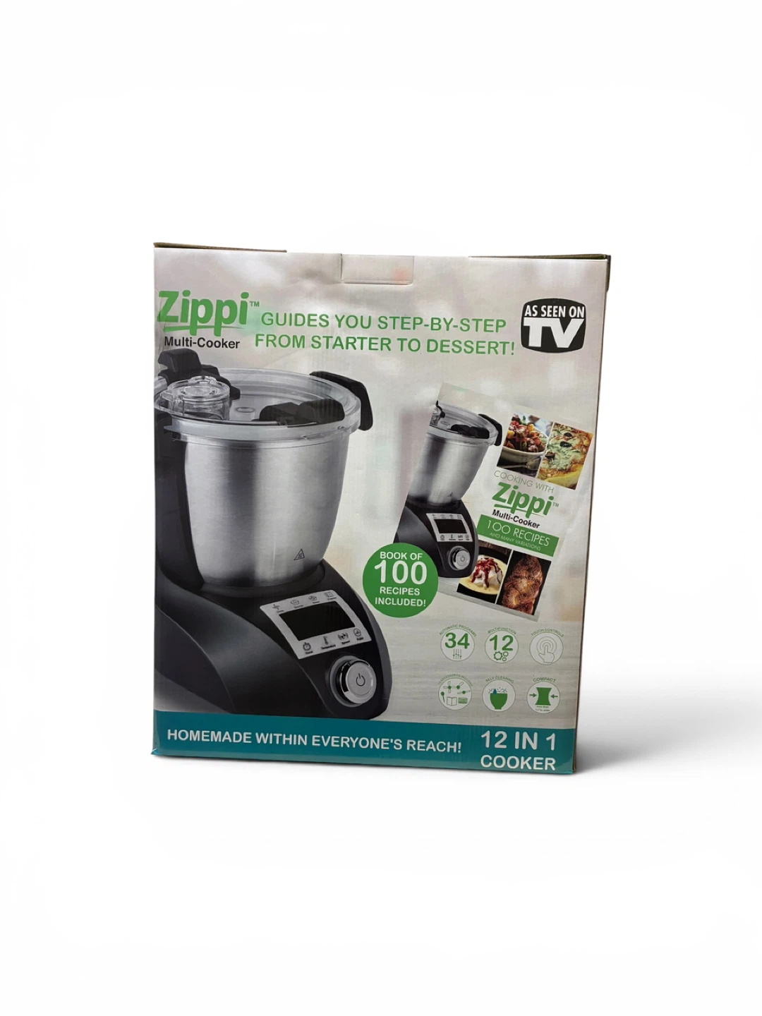 Zippi Multi-Cooker 12-in-1 with 100 Recipes