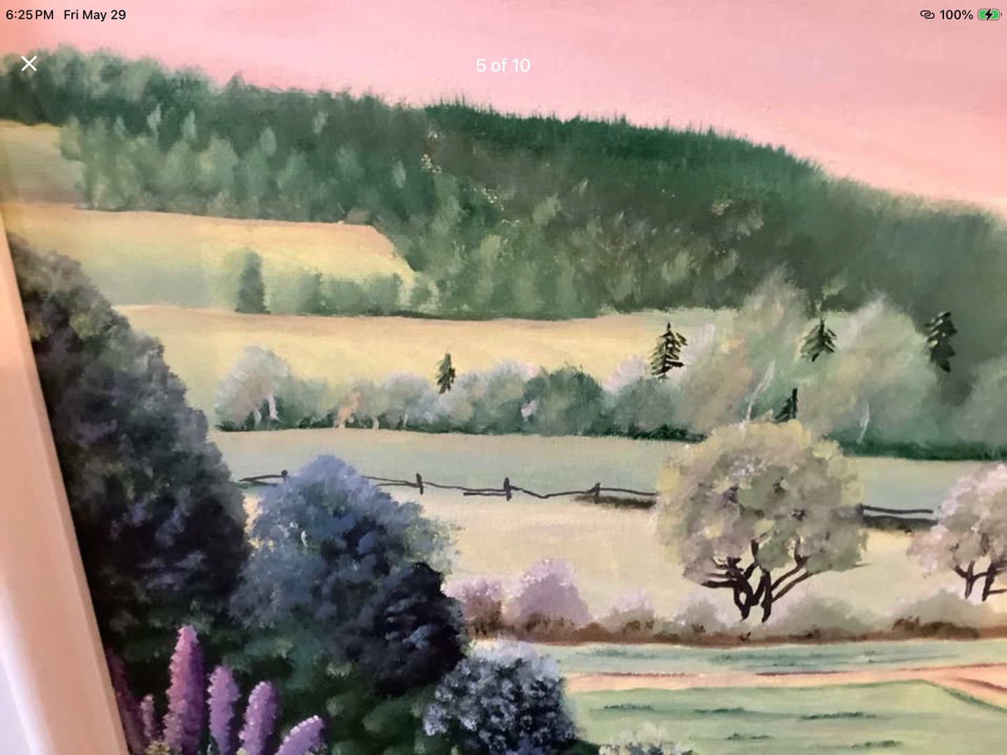 Acrylic Landscape Ptg by Quebec Artist Laliberte 🐞 - photo 5