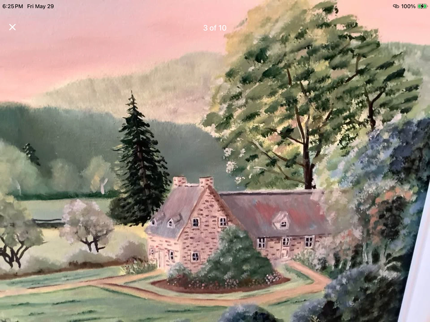 Acrylic Landscape Ptg by Quebec Artist Laliberte 🐞 - photo 3