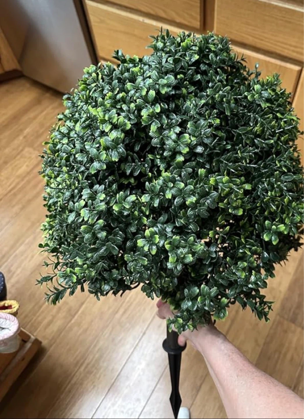 Set of 2 Artificial Boxwood Topiary Trees - photo 2
