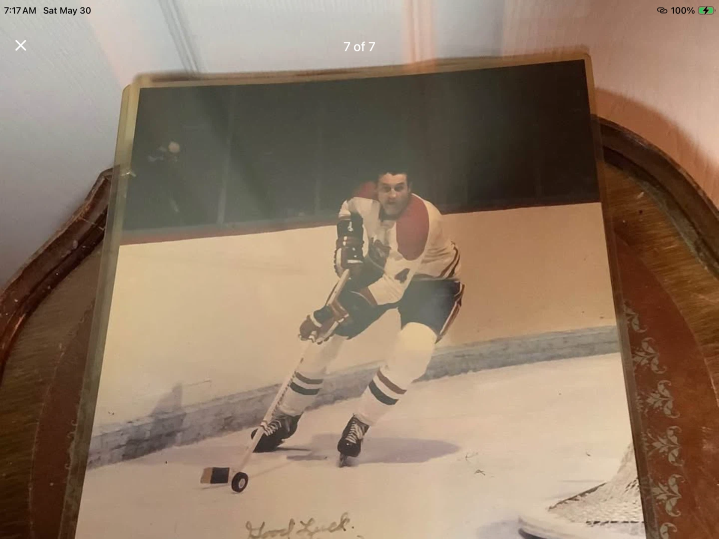 Montreal Cdns Jean Beliveau’s Autographed Photo w COA 🐞 - photo 4