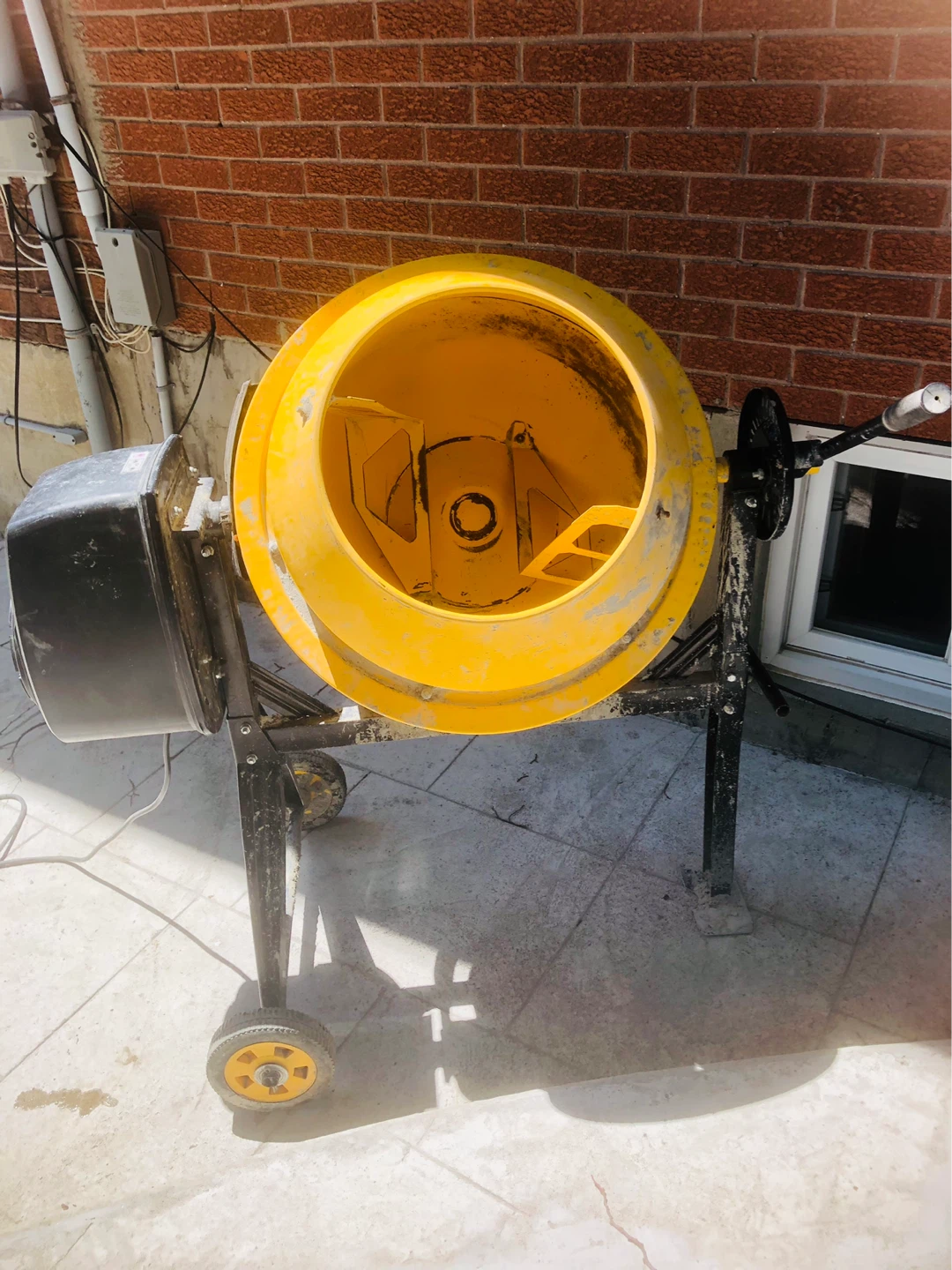 Yellow Portable Concrete Mixer - photo 2