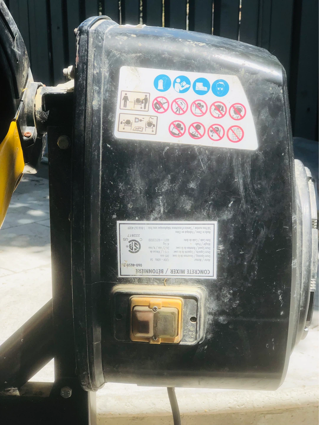 Yellow Portable Concrete Mixer - photo 4
