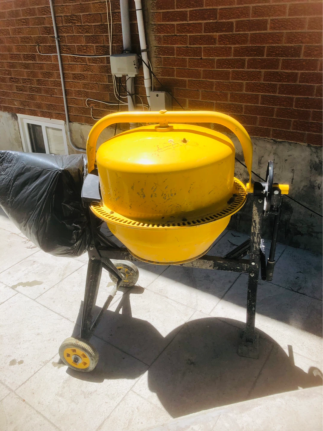Yellow Portable Concrete Mixer - photo 3